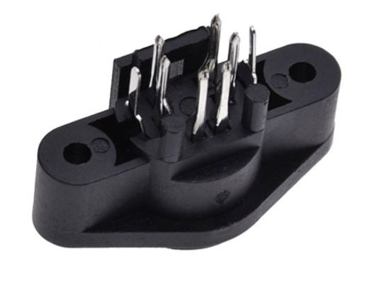 DIN-6 mini connector voor inbouw (PS2) 02